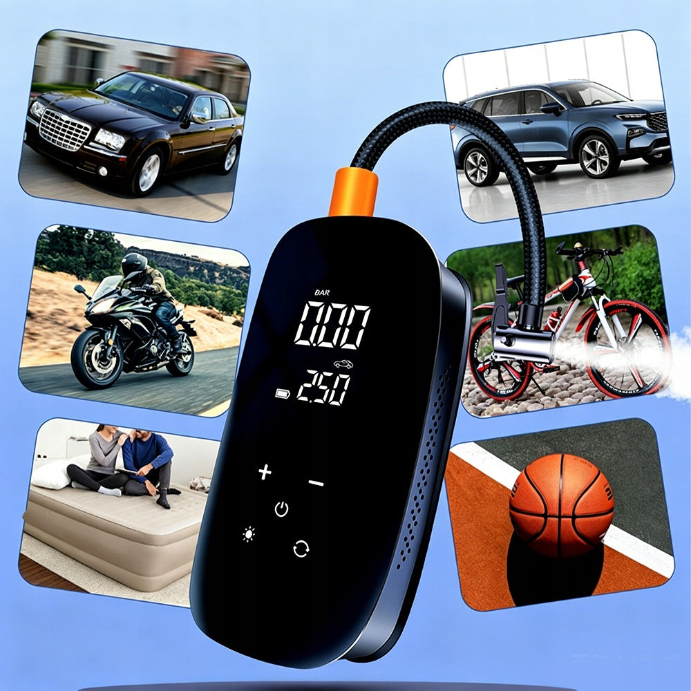 Electric Bicycle Pump Compressor + Powerbank 6000mAh Weight 1 g