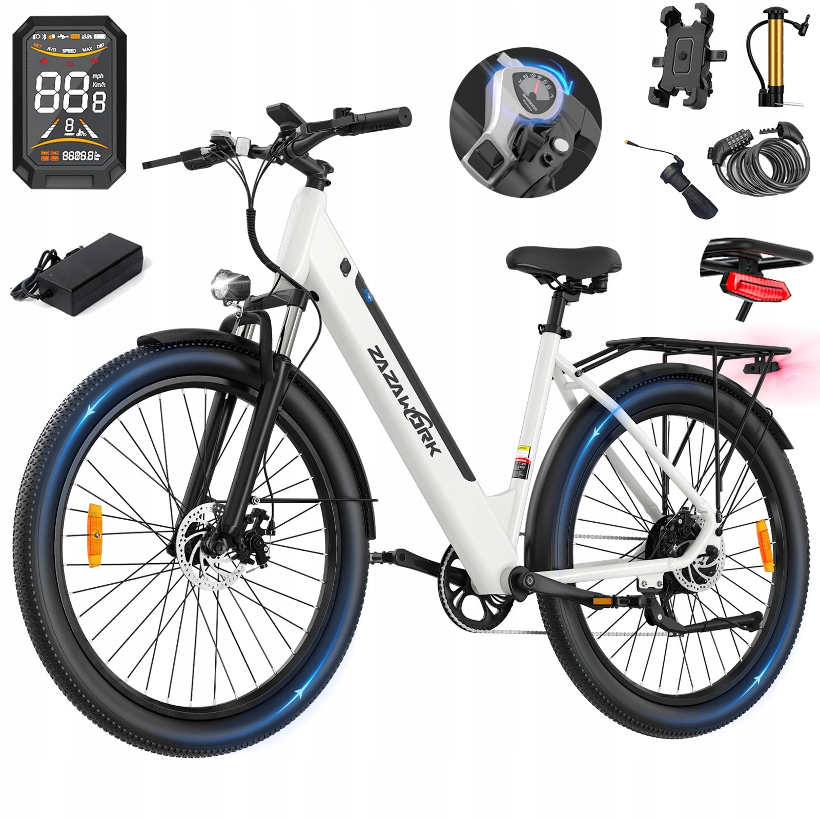 Electric Bike 250W 36V 20AH 120HP 29" E-Bike Men's/Women's 7 Speed PL