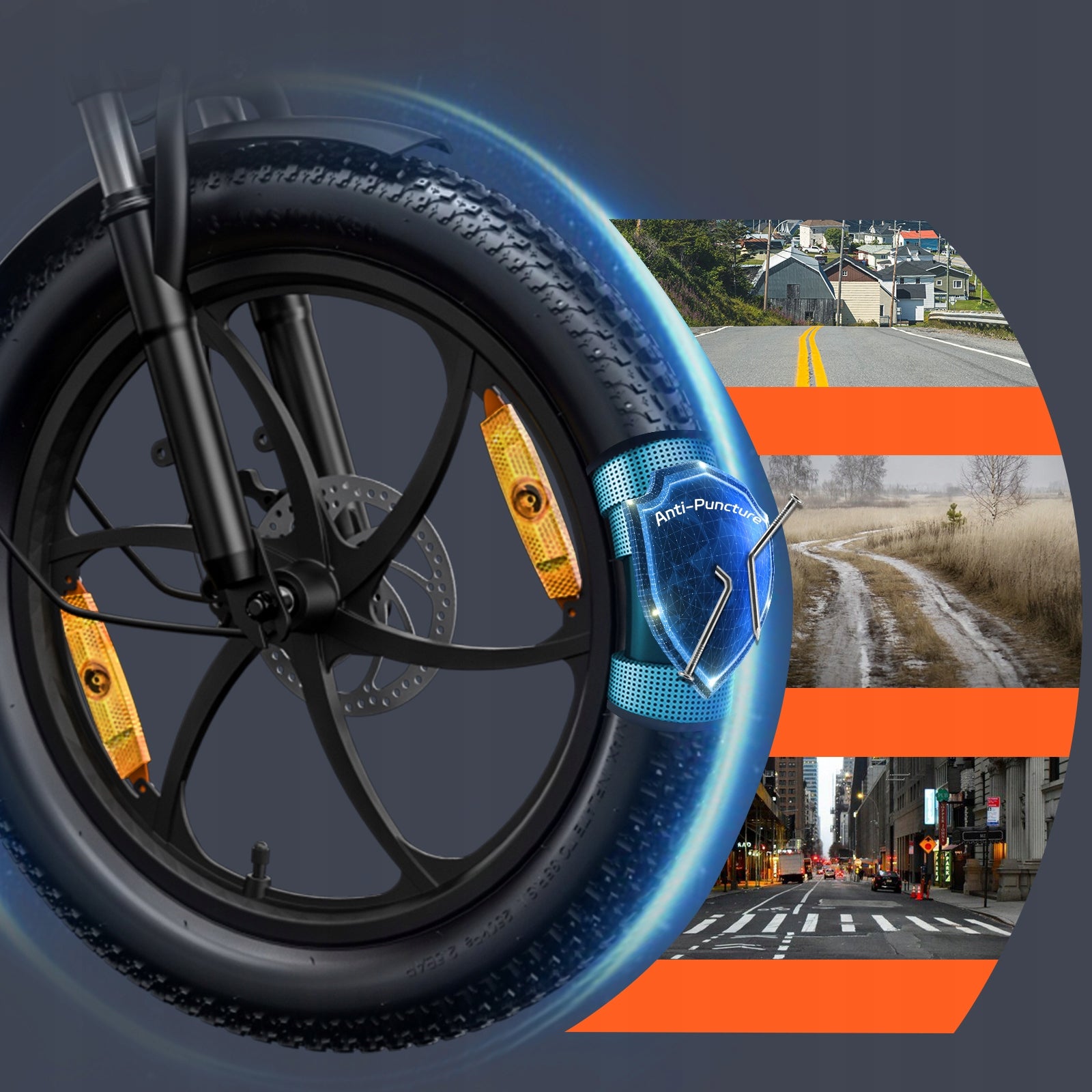 Electric Bike 250W 48V16AH 100HP 20" Fatbike Men's/Women's 7 Speed Frame size 15"