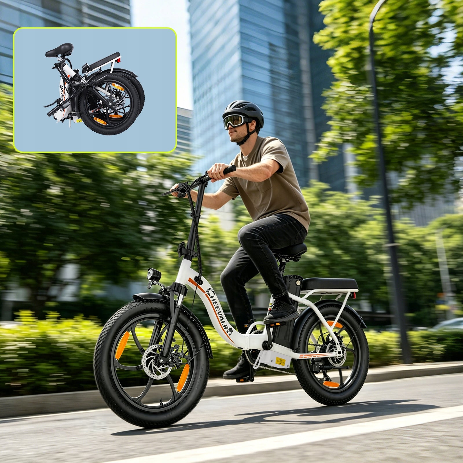 Electric Bike Cheevalry 250W 100HP 48V 16Ah 20" Shimano Men's/Women's Maximum rated power electric bike (under 250W)