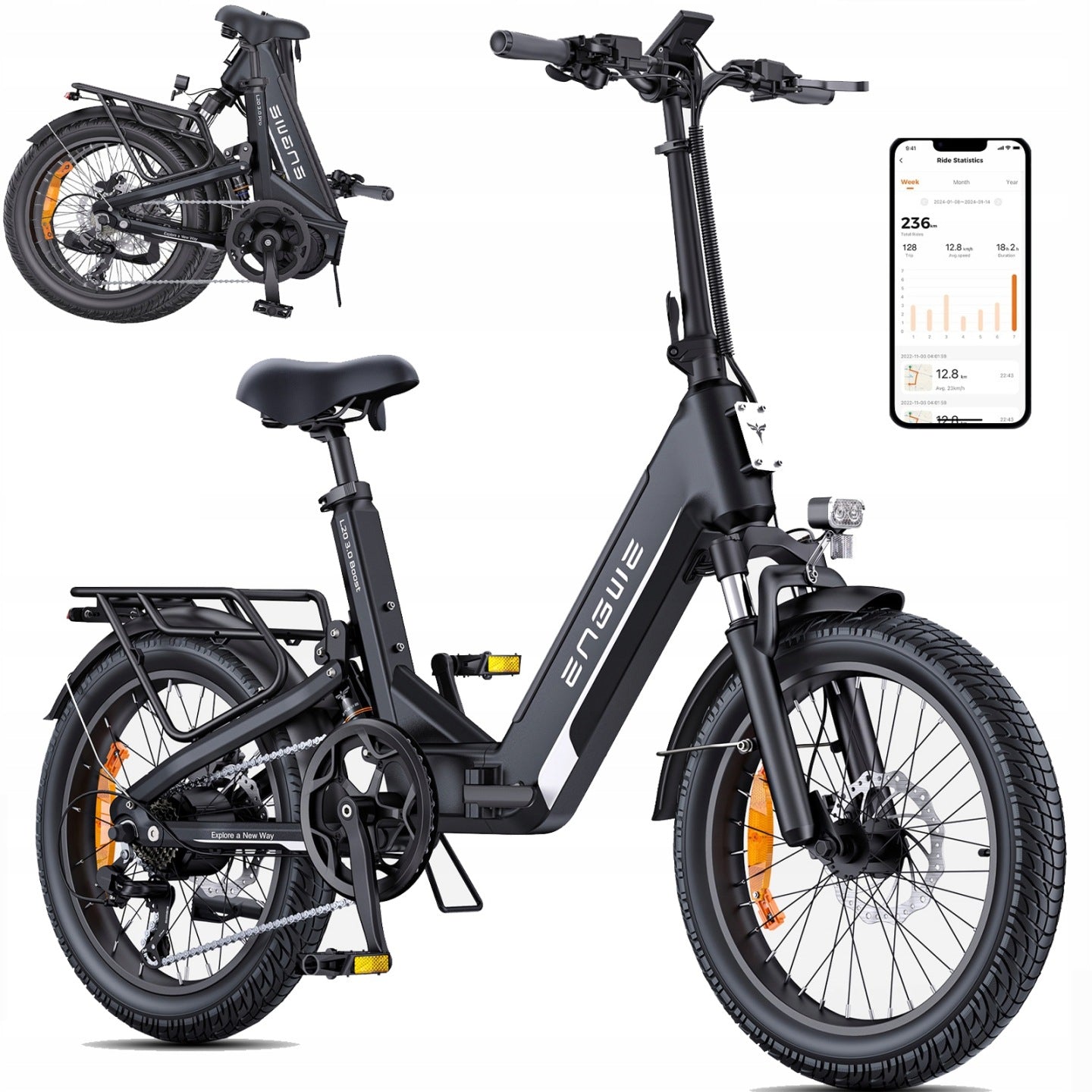Electric Bike ENGWE L20 3.0 Boost 250W 75Nm Hydraulic Brakes APP Manufacturer code Engwe L20 3.0 Boost -SpeedWing/2026