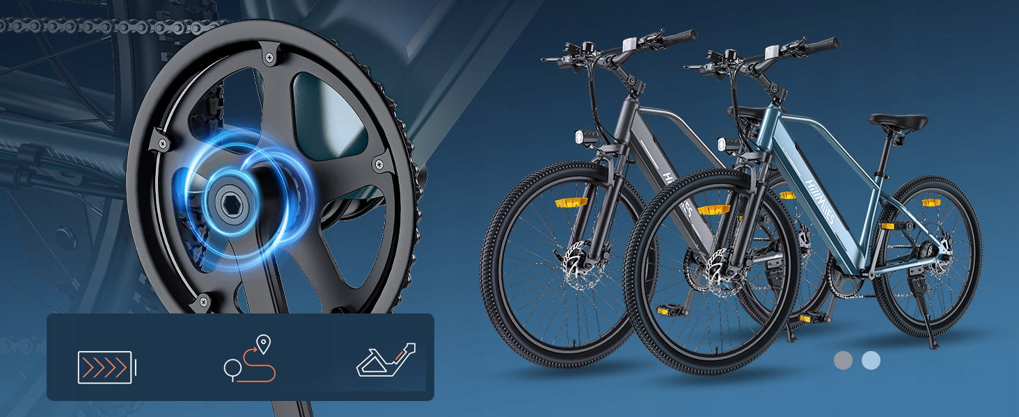 Electric Bike HillMiles MileTrail-1 250W 13AH 25km/h 100KM 26" Hydraulic PL Frame size bigger