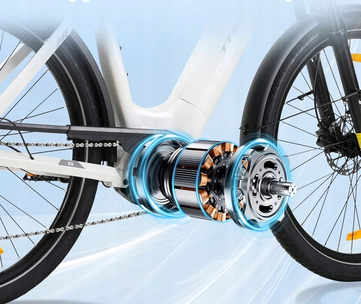 Electric Bike TTGO Z5 250W 18Ah 130HP Mid-Mount Motor 27.5"*2.4 MTB Model Z5 250W 18AH 25KM/H 75NM Hamulce Hydrauliczne