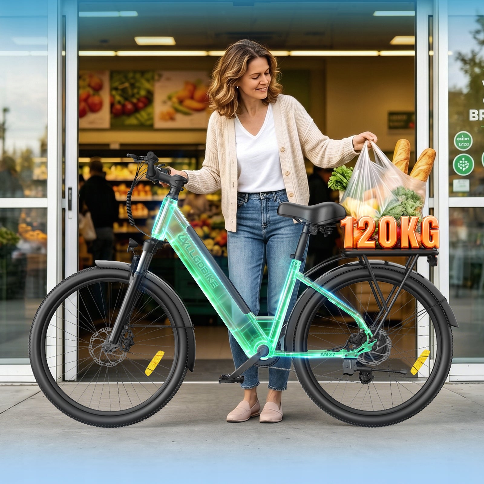 Electric Bike Women's/Men's 250W 25KM/H 36V15AH 100km 27.5" Adults Bicycles Model W279 rower elektryczny
