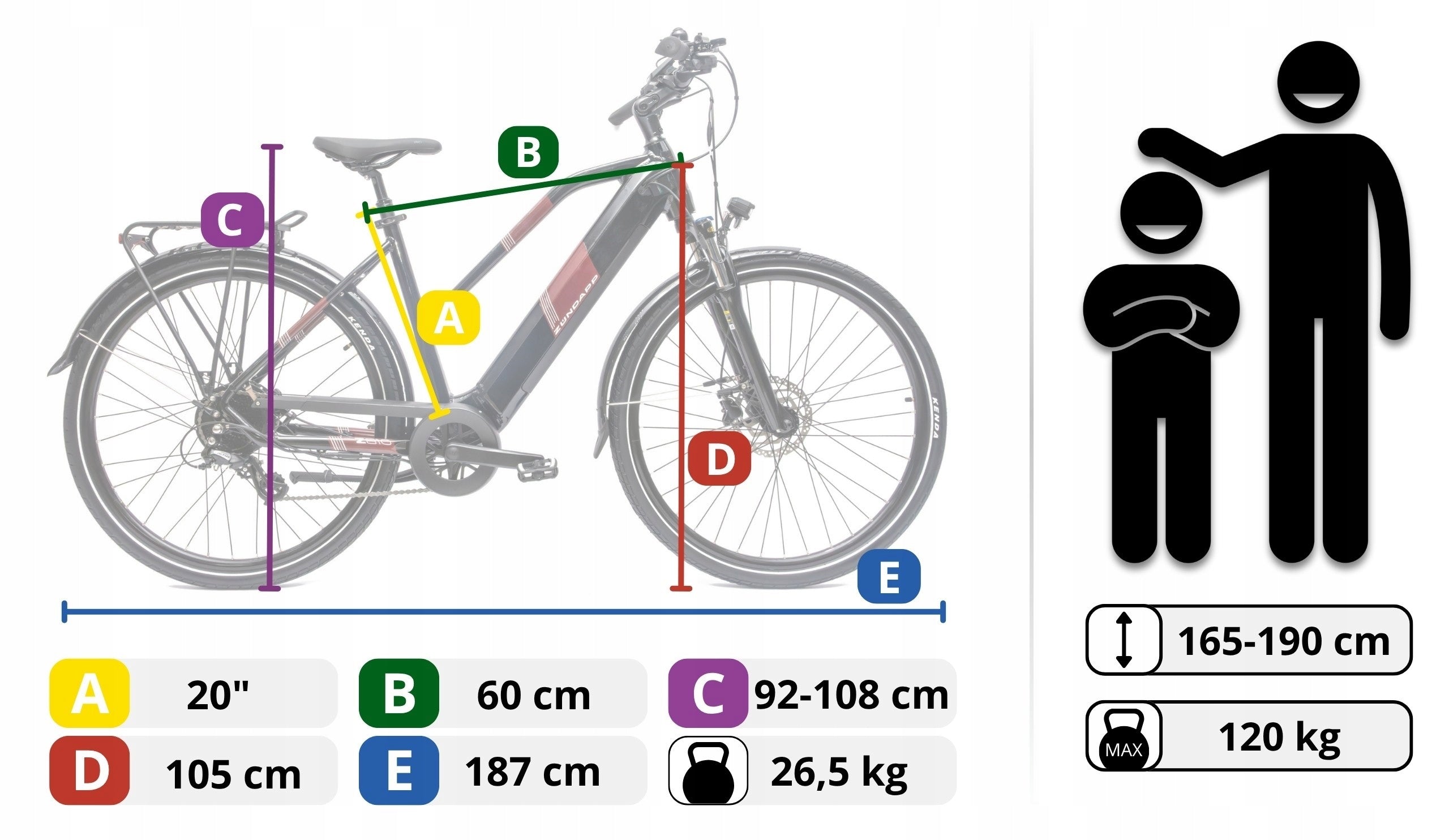 Electric Bike Women's Trekking 28" Alu SHIMANO LCD Application 250W Foldability self-assembly, adjustable