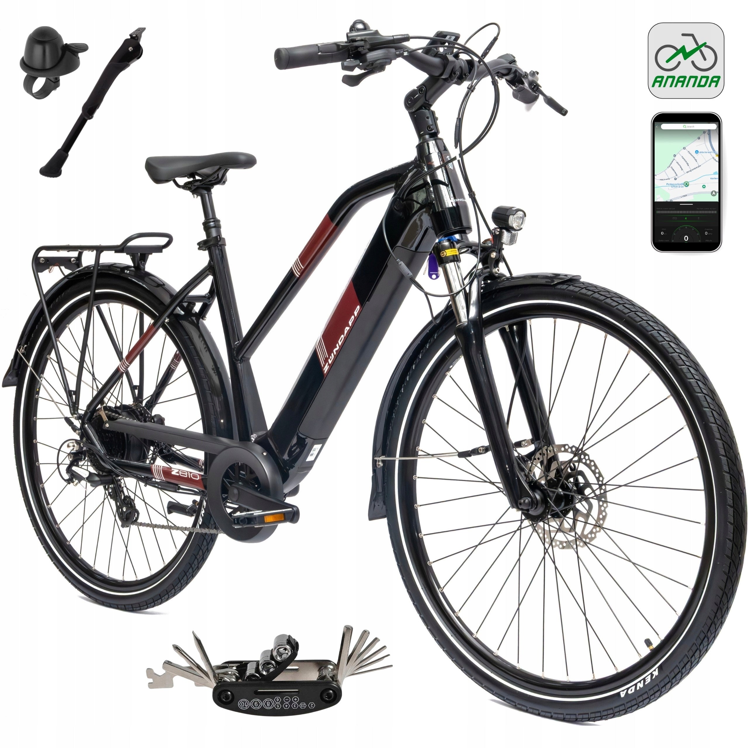 Electric Bike Women's Trekking 28" Alu SHIMANO LCD Application 250W
