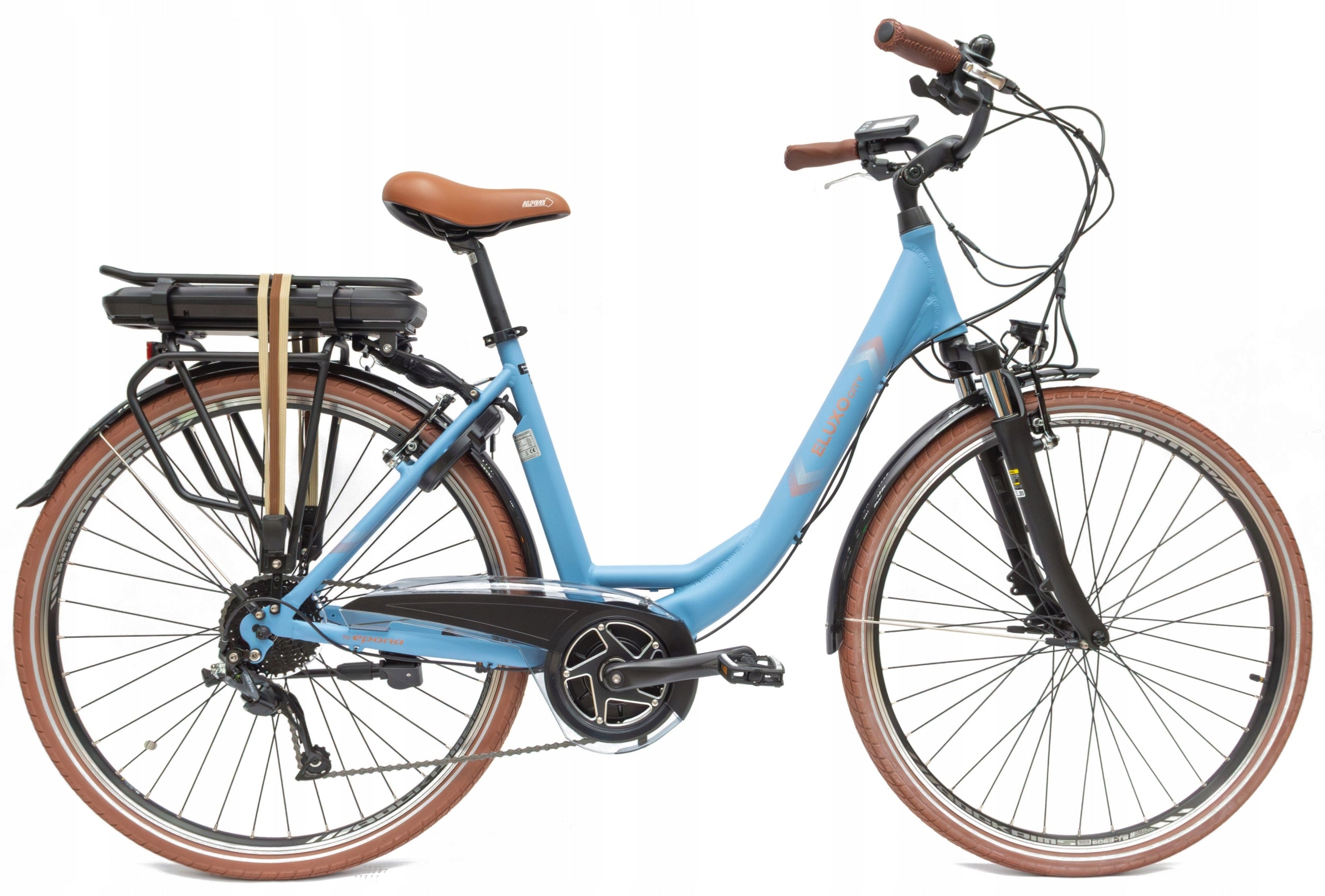 Electric Bike Women's Urban Alu 250 W Shimano LCD Mudguards Luggage Rack Frame size 20"