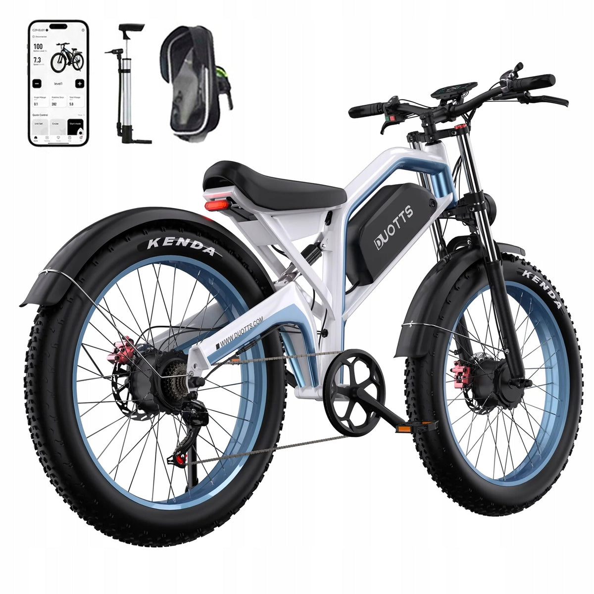 Electric Bikes DUOTTS N26 1500W 20Ah SAMSUNG Battery 26" 45km/h 120KM Range Packaging status original