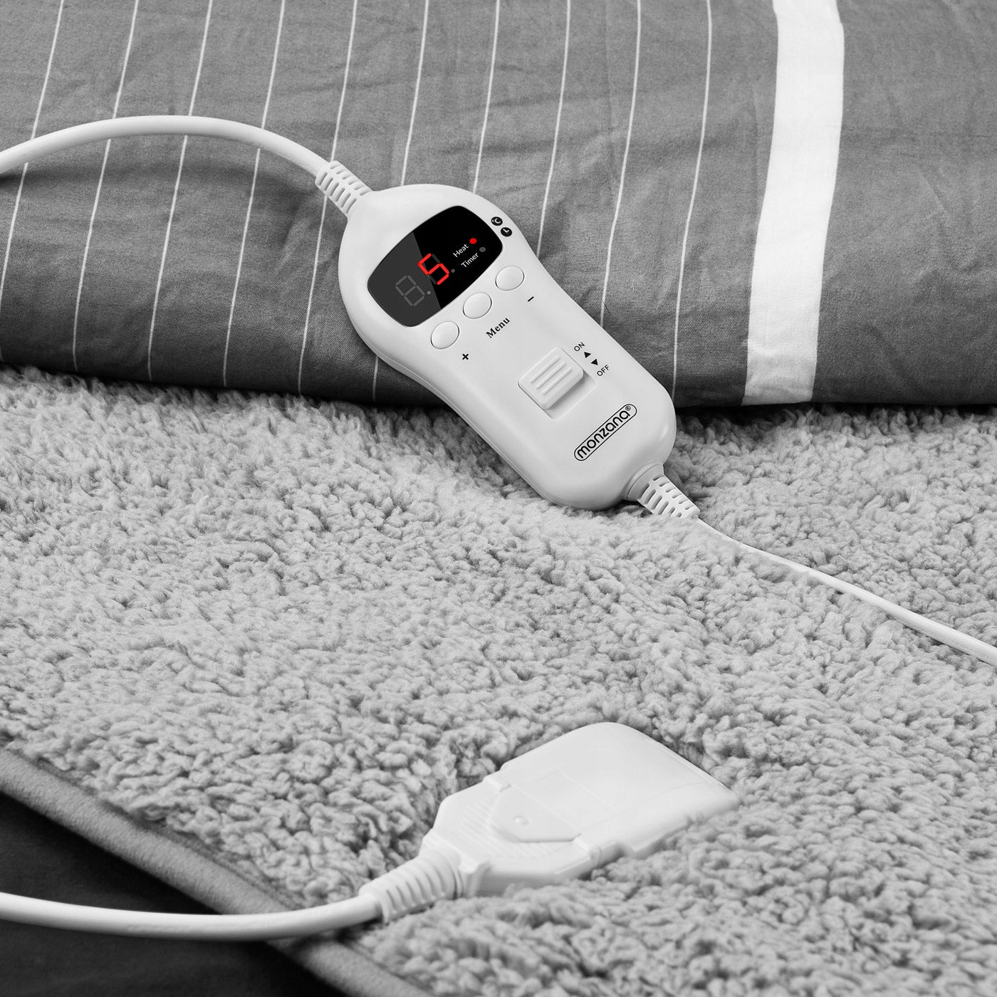 Electric Blanket Heating Mat Remote Control Heated Color gray