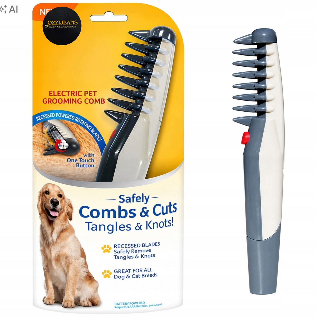 Electric Brush Comb for Animal Cat Hair