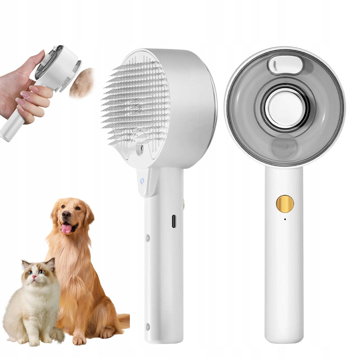 Electric Cat Brush 4in1 Steam For Hair Professional