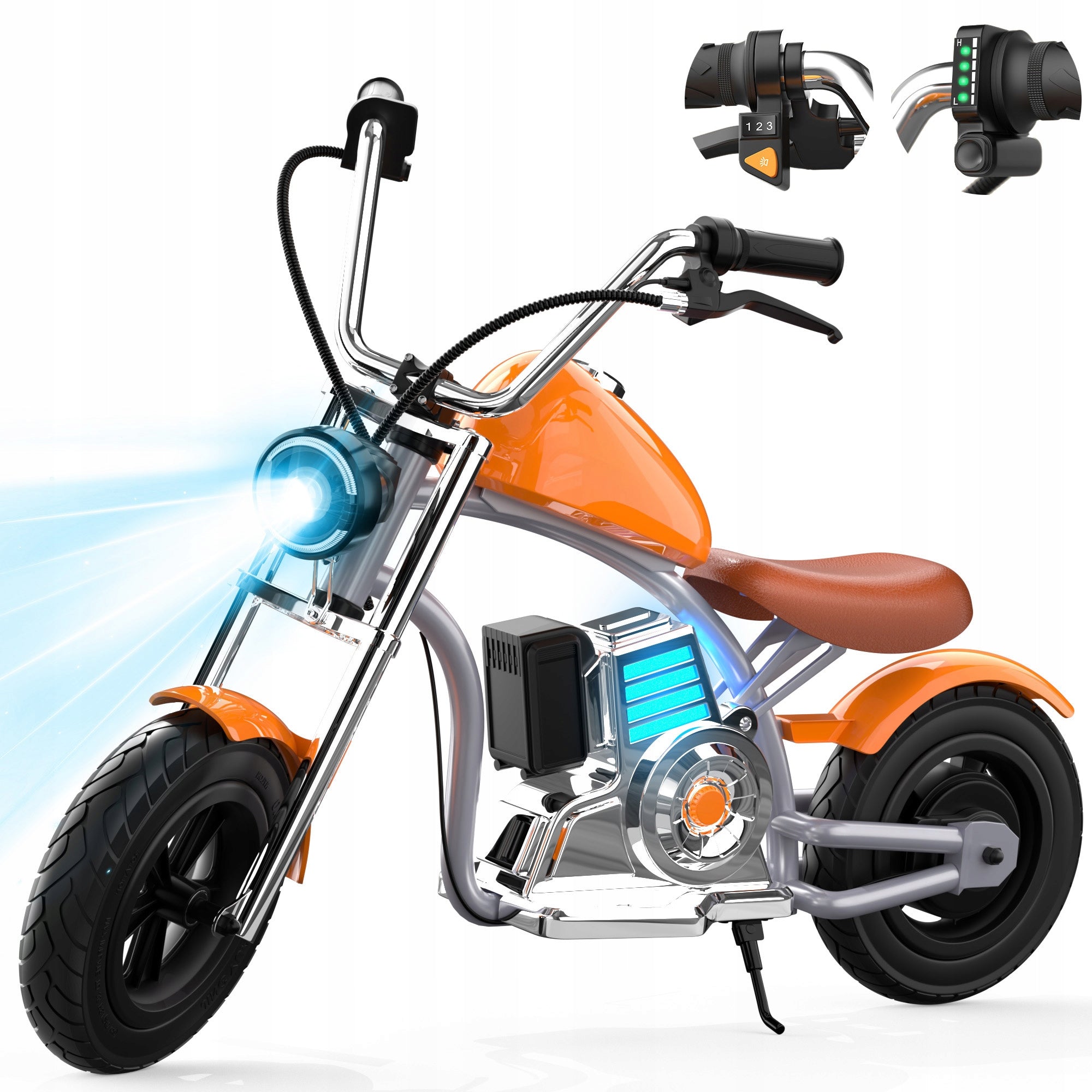 Electric Children's Motorcycle 320W 3-Speed 13KM with LED light and music