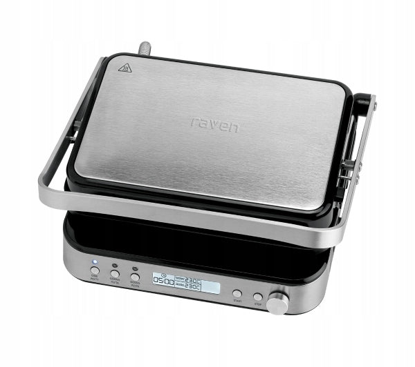 Electric Contact Grill Raven EGE005 Pro 2000W Waffle Iron Timer Packaging status original