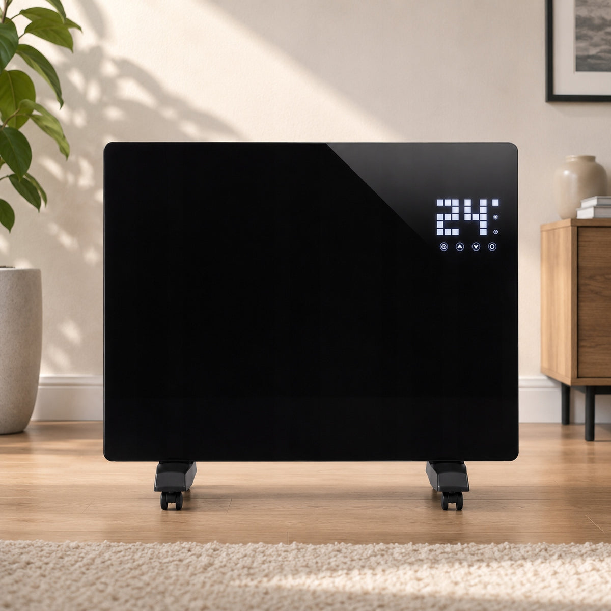 Electric Convector Heater 1000W LCD Remote Control Thermostat Timer Black Manufacturer code 5906892140266