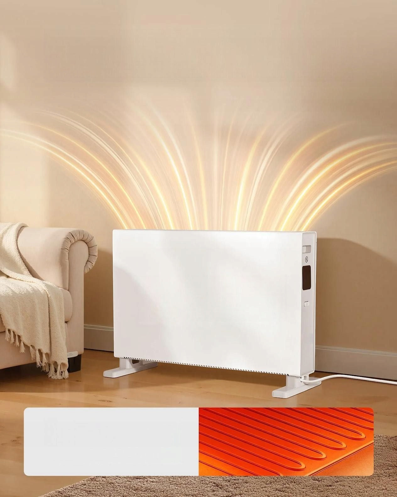 Electric Convector Heater 2000W Remote Control Timer For Home Office Heating power 2000 W