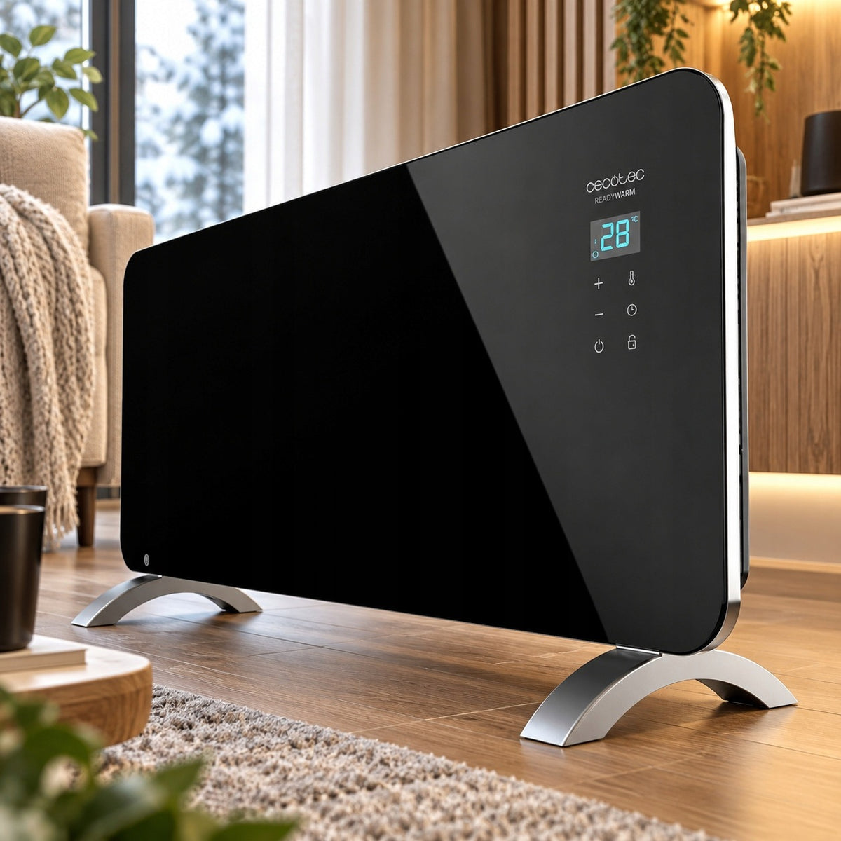 Electric Convector Heater Cecotec Crystal Connection 2000W Black Manufacturer code V1704476