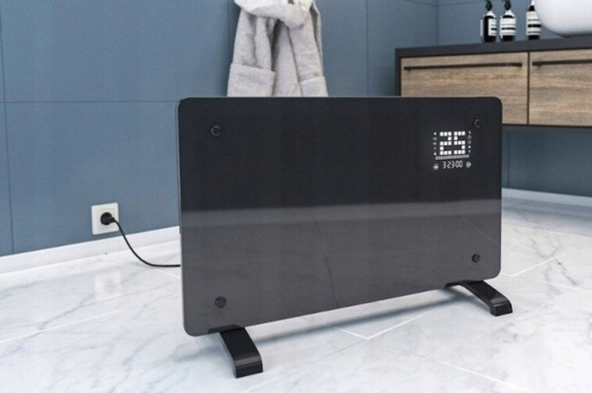 Electric Convector Heater Energy Saving Black 2000W Thermostat Packaging status original