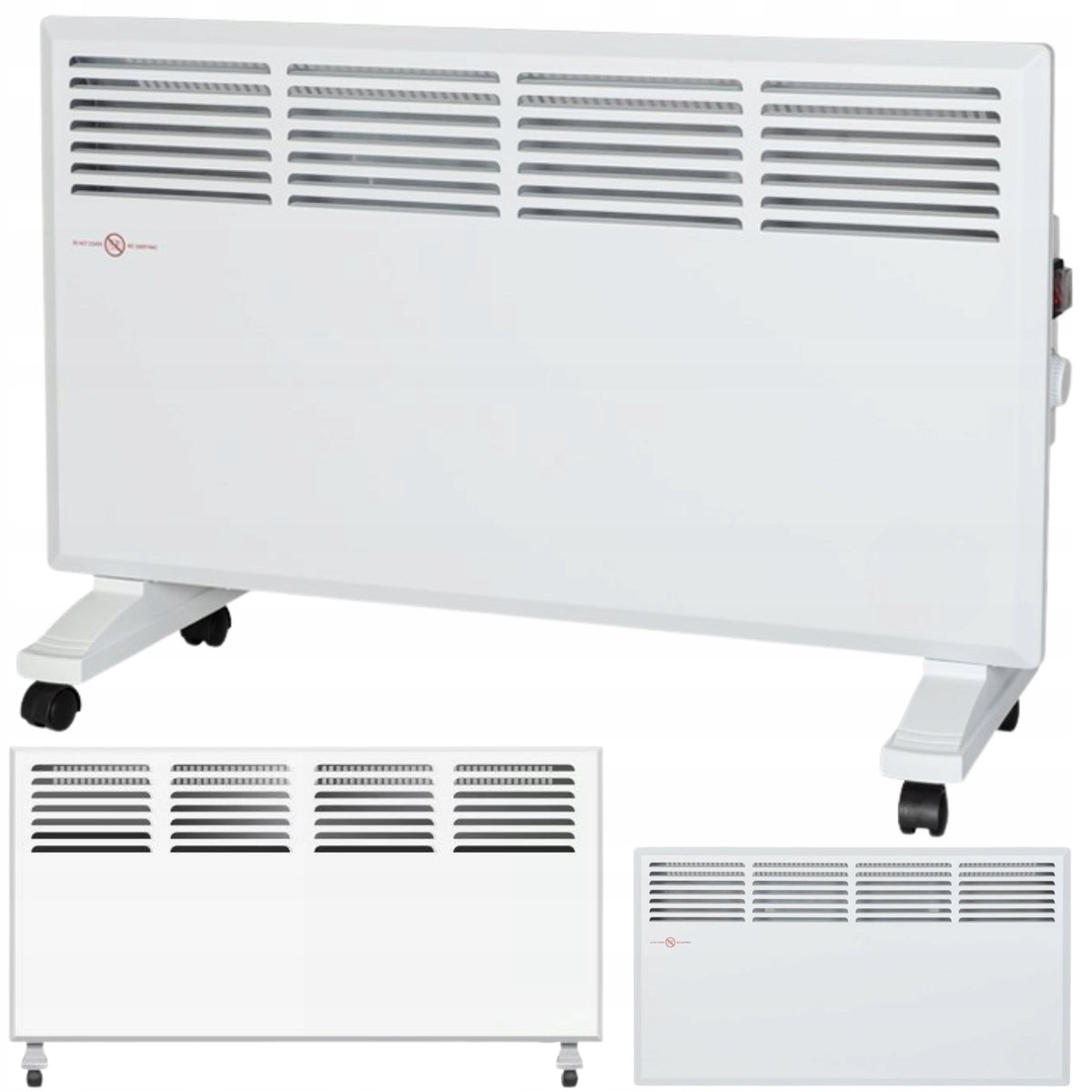 Electric Convector Heater Energy Saving With Thermostat 2000W White