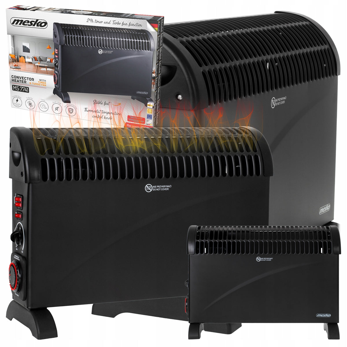 Electric Convector Heater Farelka TIMER Turbo Vent TIMER 2000W