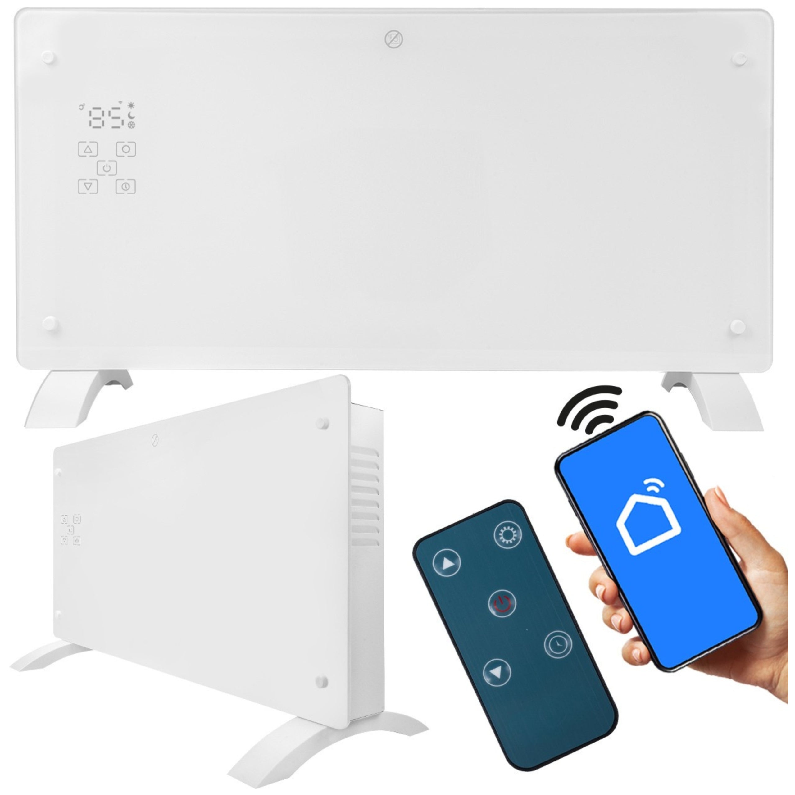 Electric Convector Heater Glass Thermostat Led Convector WiFi Eco