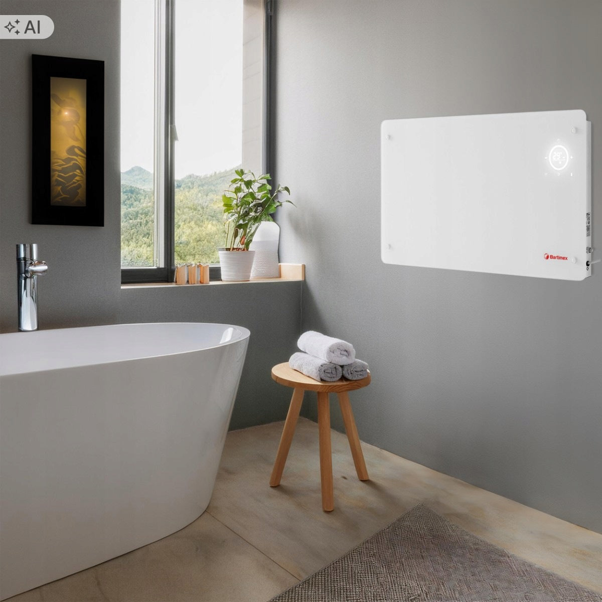 Electric Convector Heater Glass White 2000W Thermostat WiFi Remote Control Manufacturer code GH-20E-APP