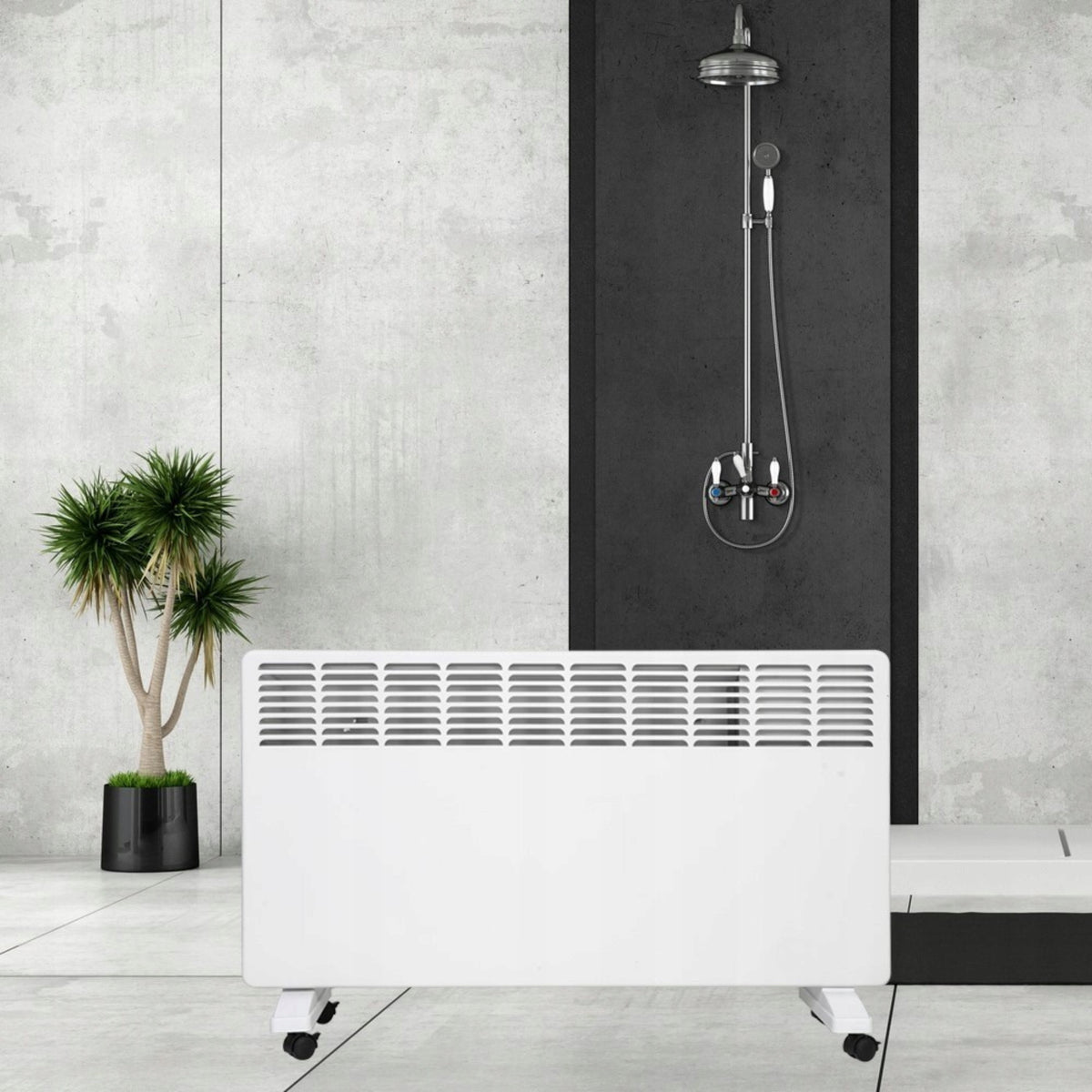 Electric Convector Heater with Touch Thermostat WiFi White 2000W Brand no brand