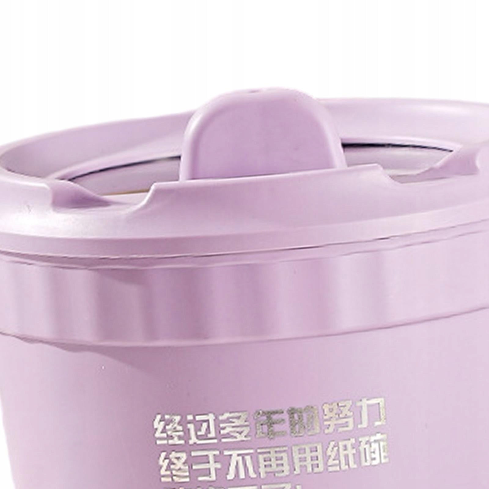 Electric Cooking Pot Nonstick Portable Double Layer Violet 1.2L Upgraded Packaging status original