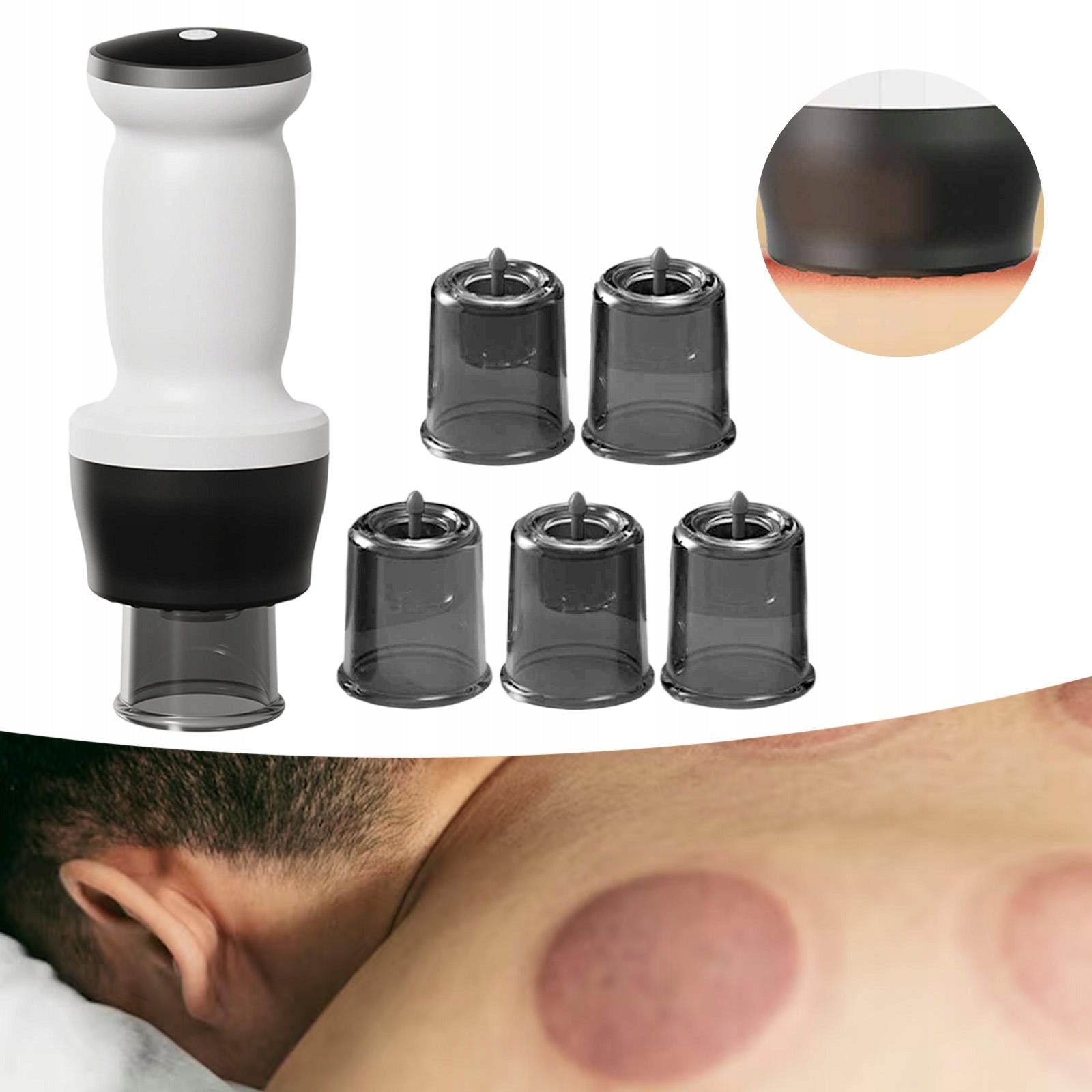 Electric Cupping Massage 6 Cups Professional Relax Equipment Gua Sha