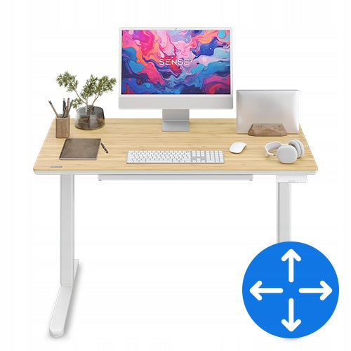 Electric Desk 120x60cm Height Adjustment 72-118cm TABLETOP BAMBOO SENSE7 Manufacturer code 13258022