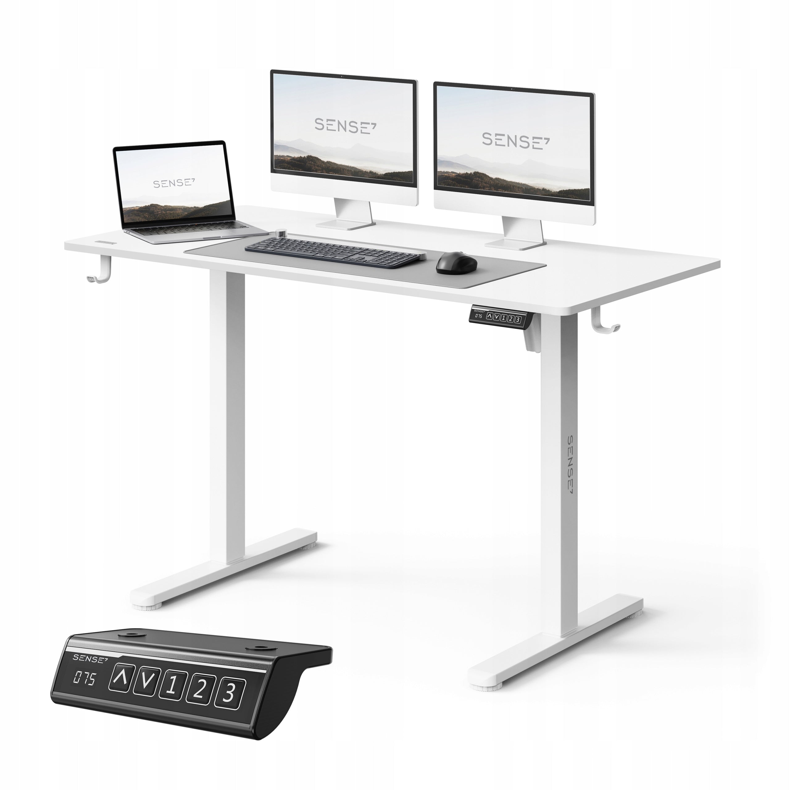 Electric Desk Adjustable 120x60cm Height Adjustment 72-118cm SENSE7