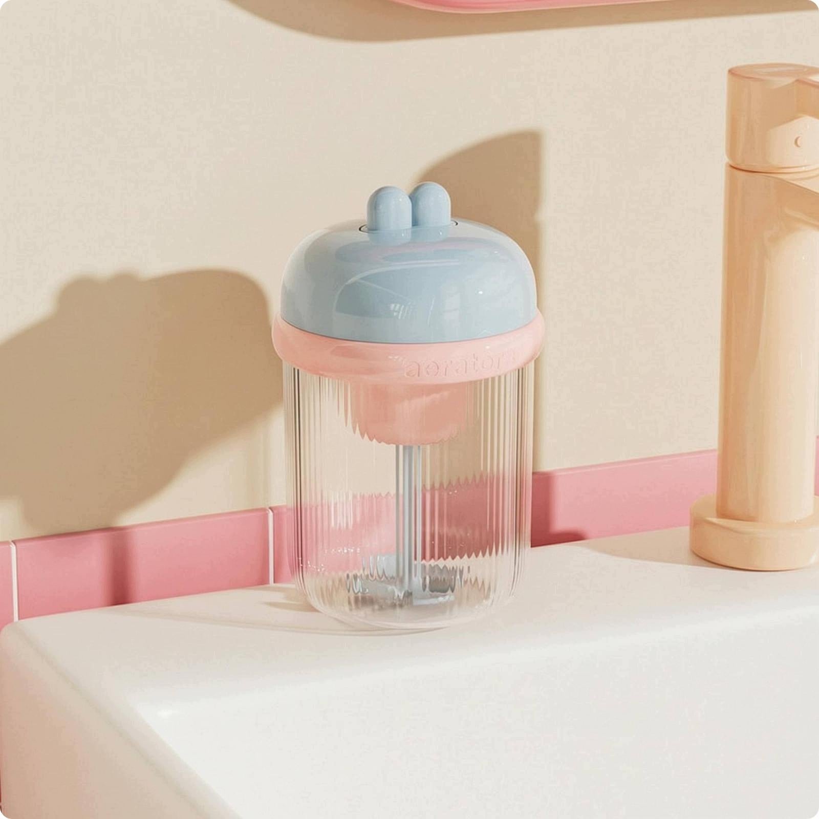 Electric Foaming Container Dense Lather Facial Foam Generator Easy to Blue