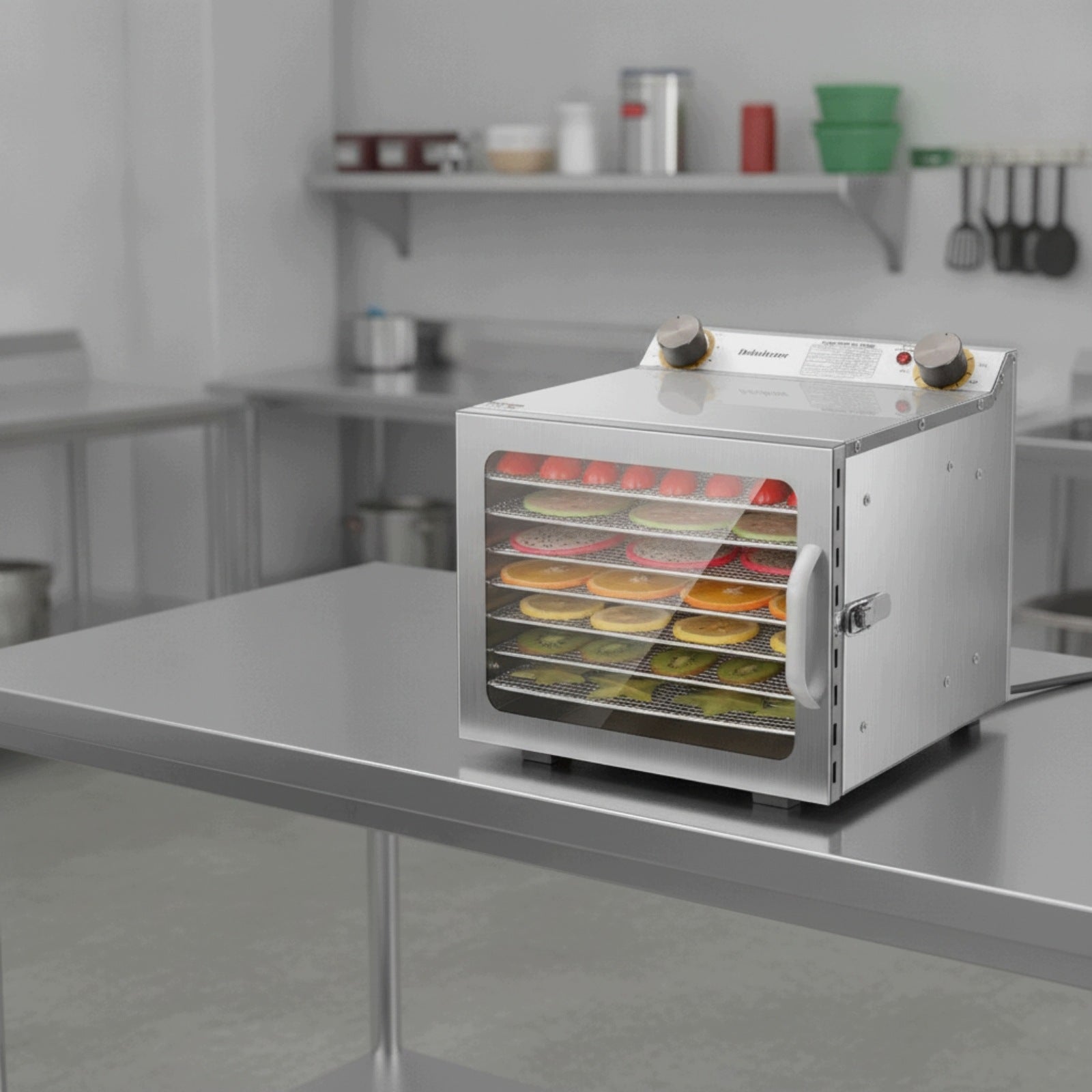 Electric Food Dehydrator Adjustable Temperature Stainless Steel Dehydrator Brand no brand