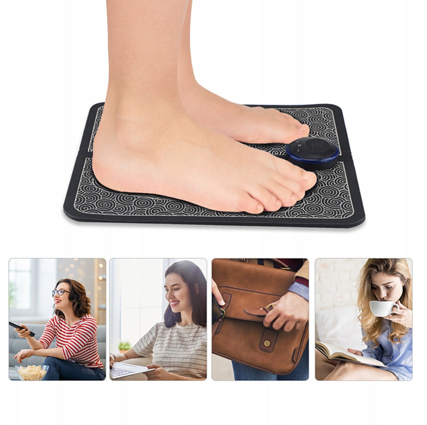 Electric Foot Massager Black Mat Muscle Stimulator Multifunctional Manufacturer code 70998500