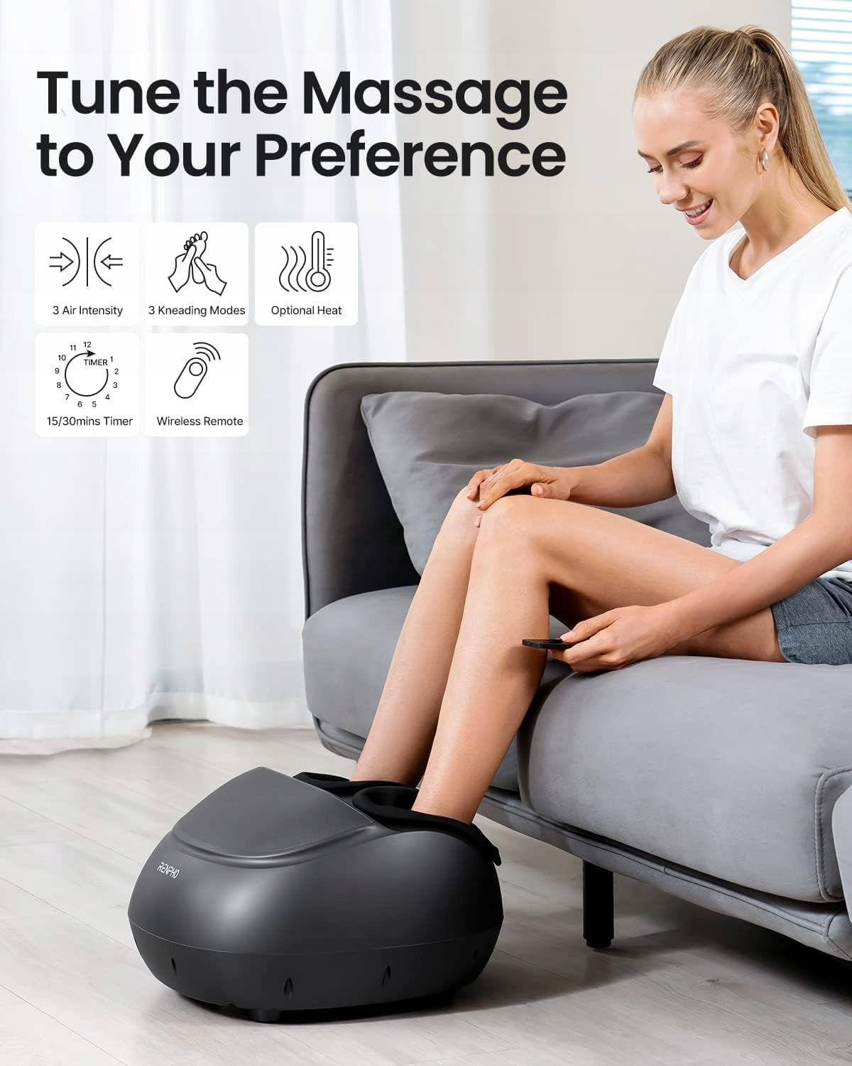 Electric Foot Massager, Infrared Heating, Air Compression EAN (GTIN) 0610446390360