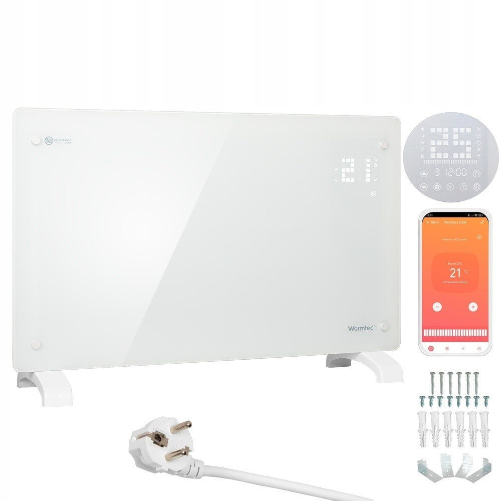 Electric Glass Convector Programmable Timer 2500W WiFi