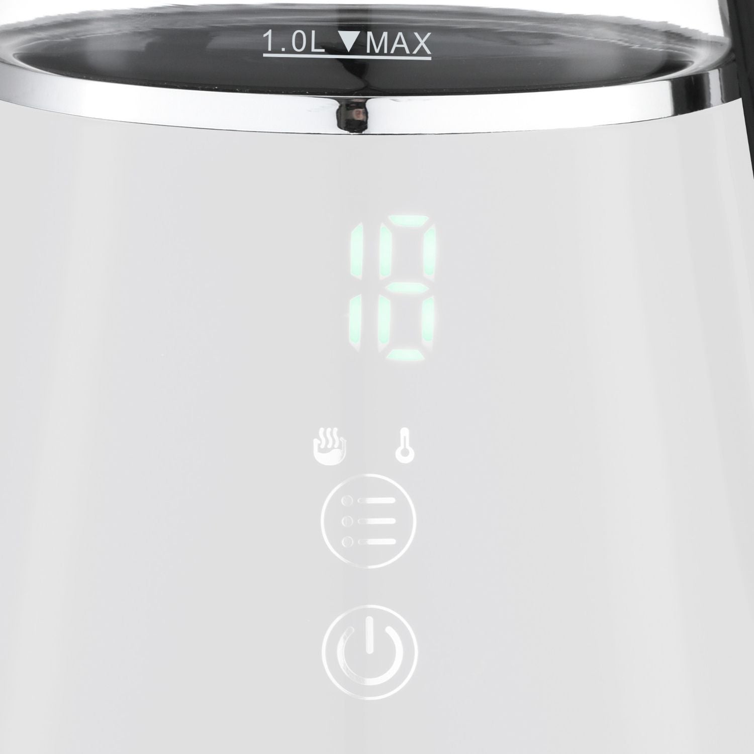 Electric Glass Kettle with Temperature Control ŁUCZNIK 1L Small White Dominant color black