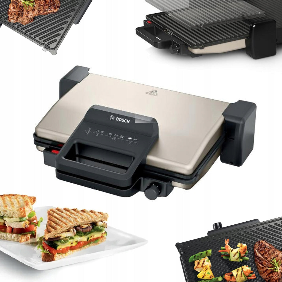 Electric Grill Bosch TCG3302 2000W 3in1 Ceramic Folding Dishwasher Power rating 2000 W