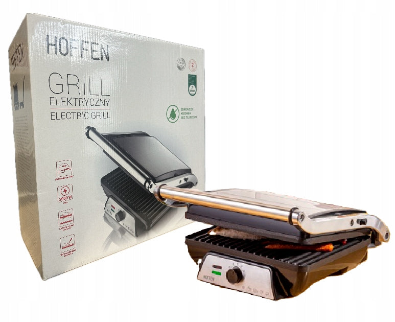 Electric Grill Contact Hoffen – 2000W , opening 180°