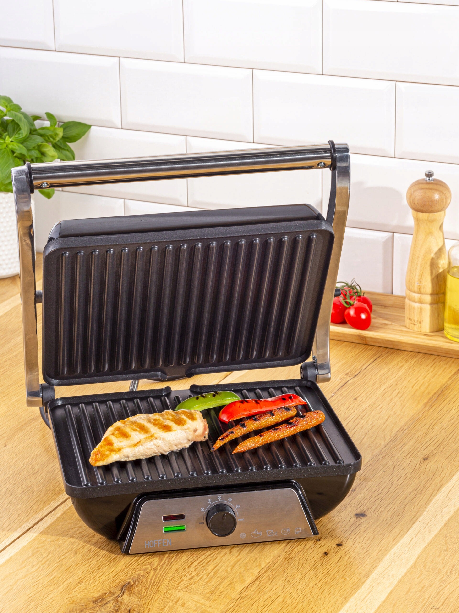 Electric Grill Contact Toaster Nonstick 2000W Hoffen EG-3174 Brand no brand