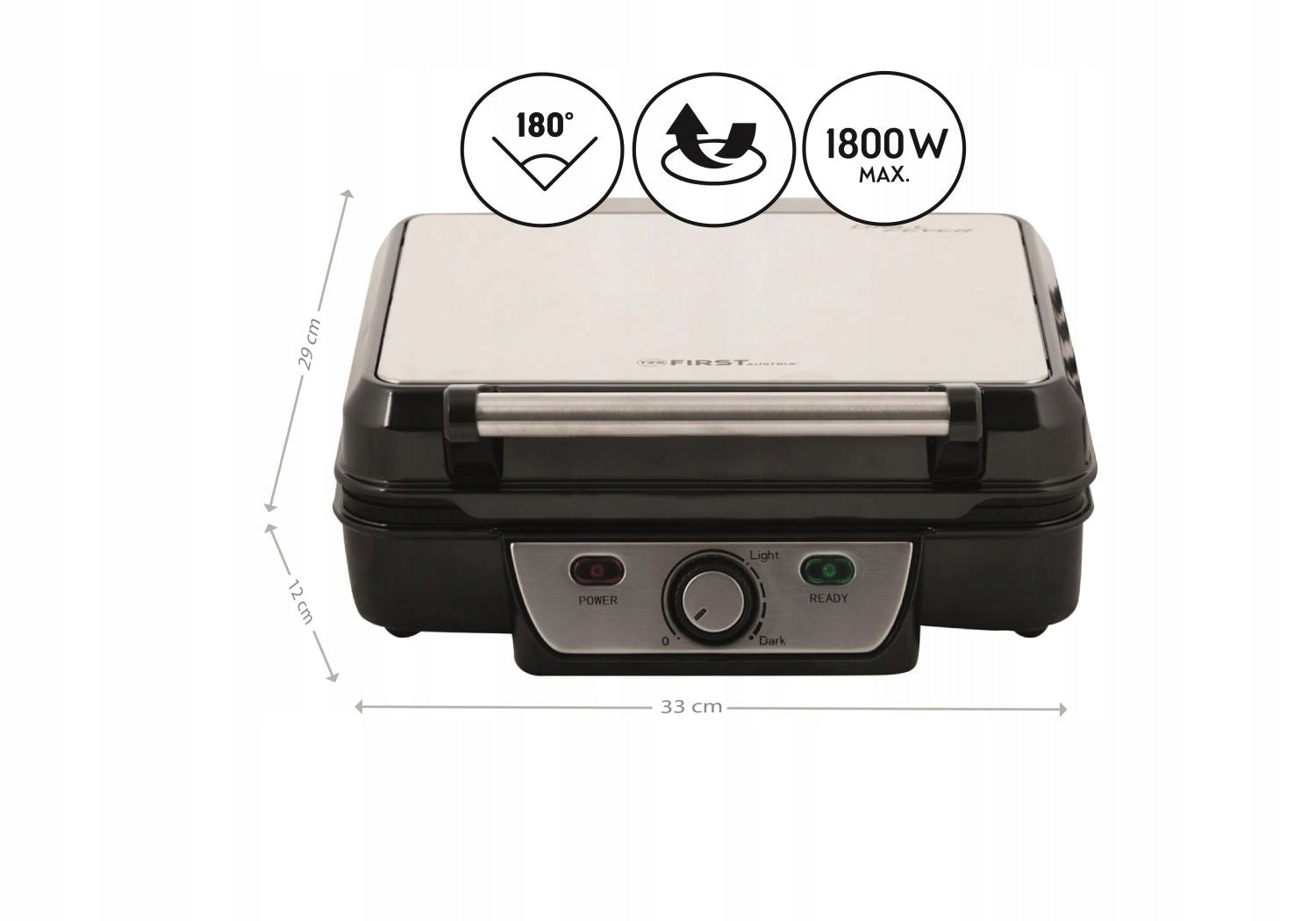 Electric Grill Folding TZS First Austria FA-5344-2 Contact 900W Packaging status original