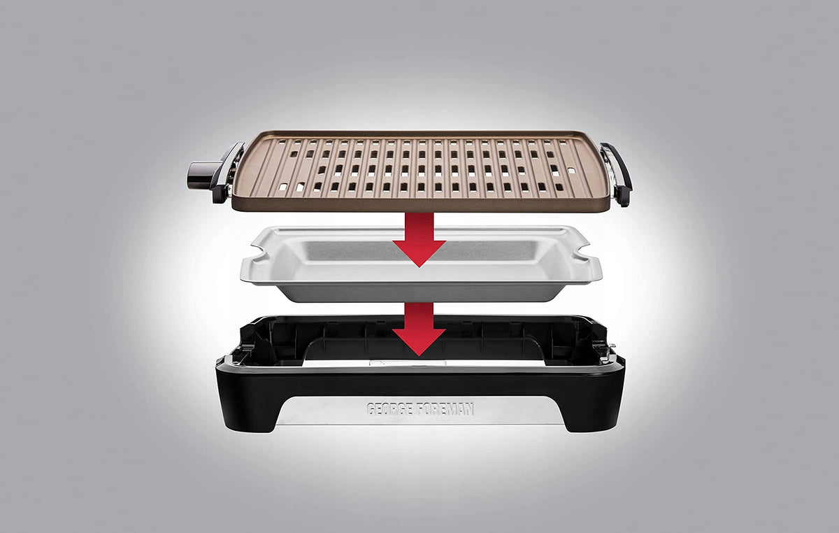 Electric Grill George Foreman Smokeless 80 Percent Less Smoke For Kitchen Manufacturer code 25850-56