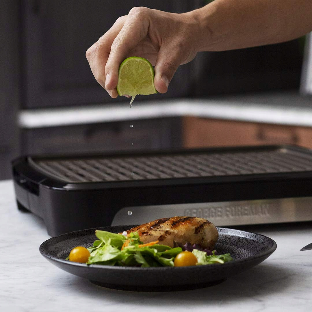 Electric Grill George Foreman Smokeless 80 Percent Less Smoke For Kitchen Packaging status original