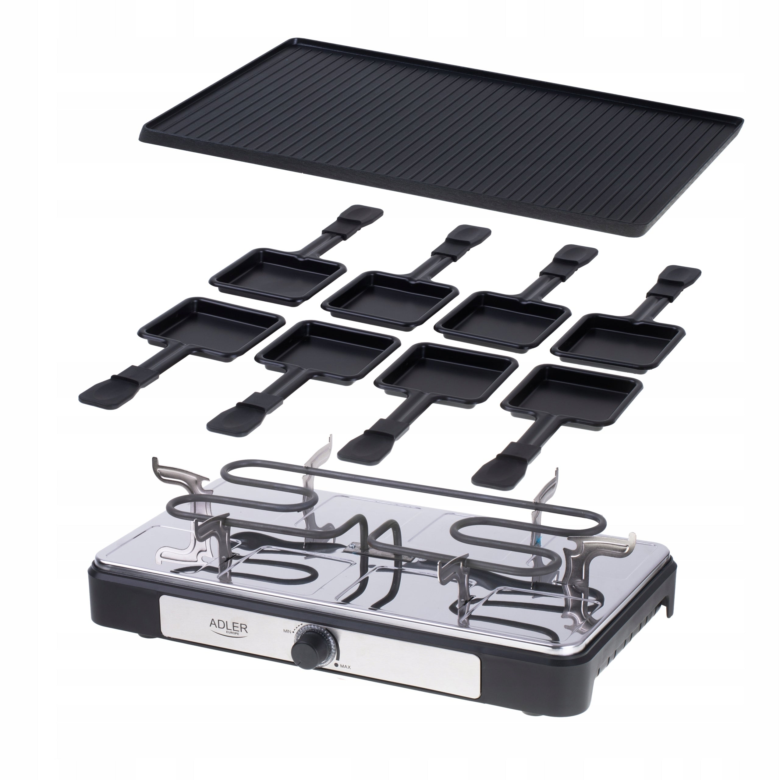 Electric Grill Large Garden Table MultiGrill Set for 8 People Power rating 1400 W