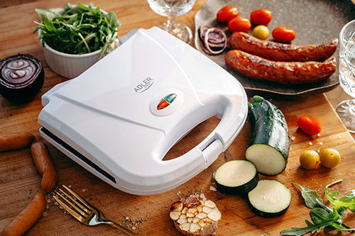 Electric Grill Nonstick Plates 1200W White Adler AD 3072 Housing material metal synthetic material