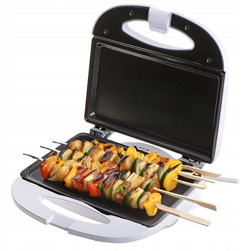 Electric Grill Nonstick Plates 1200W White Adler AD 3072