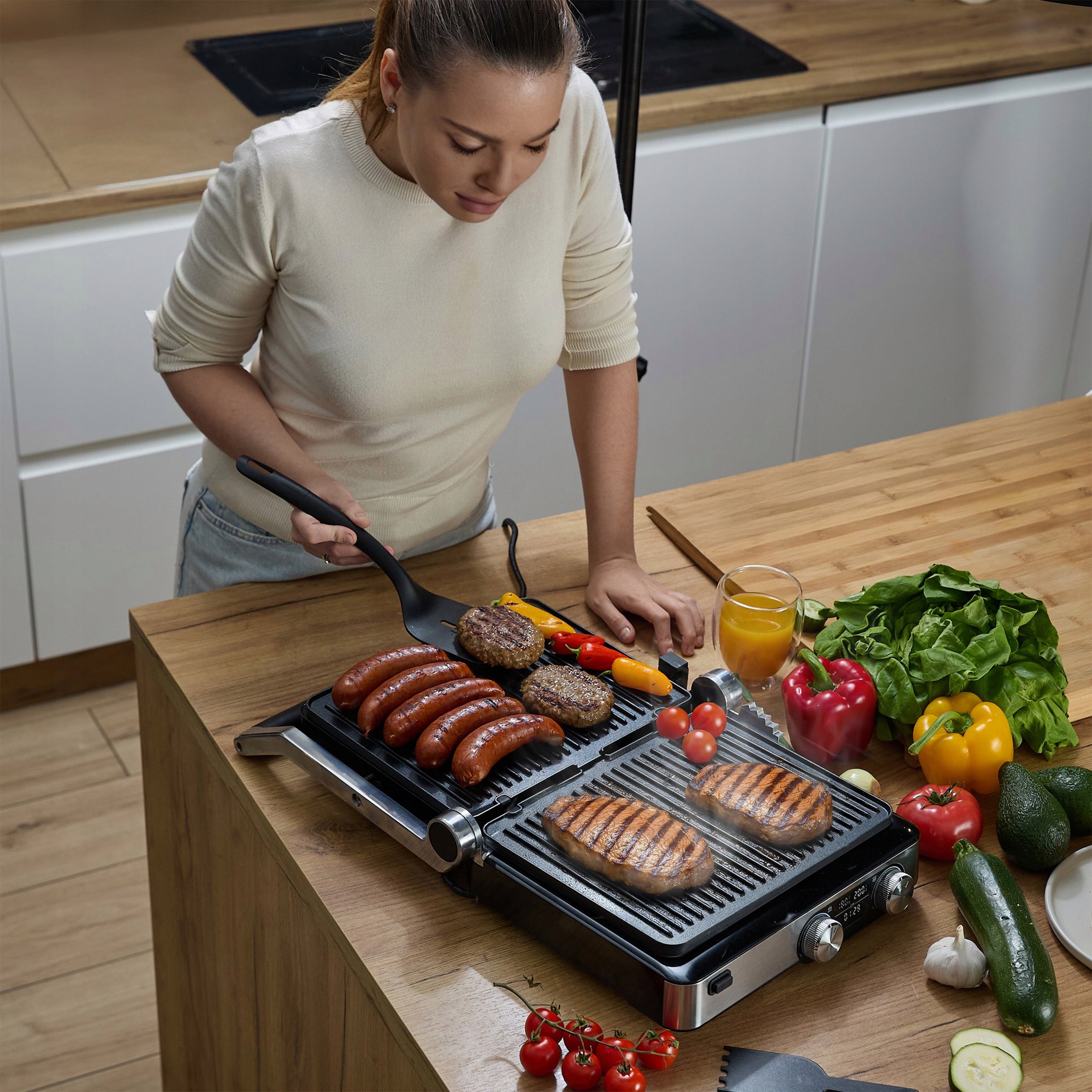Electric Grill Panini Toaster Yoer 2000W + Time and Temp Programmer Manufacturer code EG02S