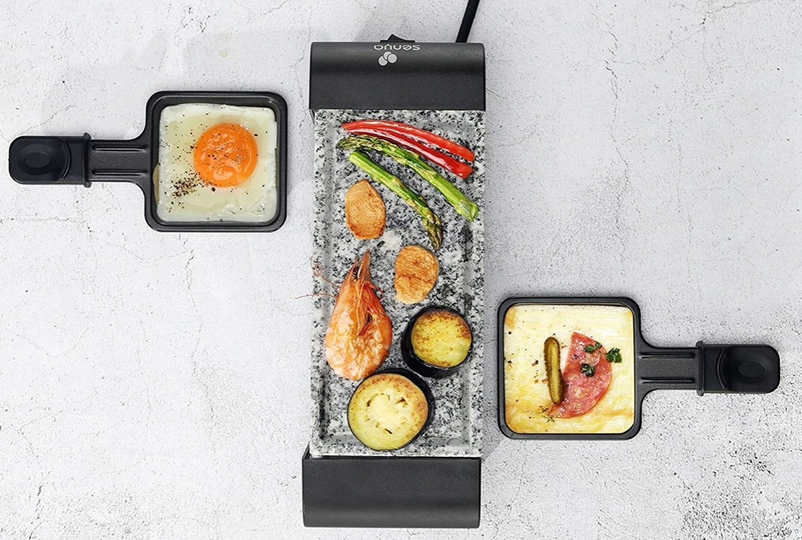 Electric Grill Raclette 2 Persons 350W Grill Stone SYCK-G064 Mini Brand Senya