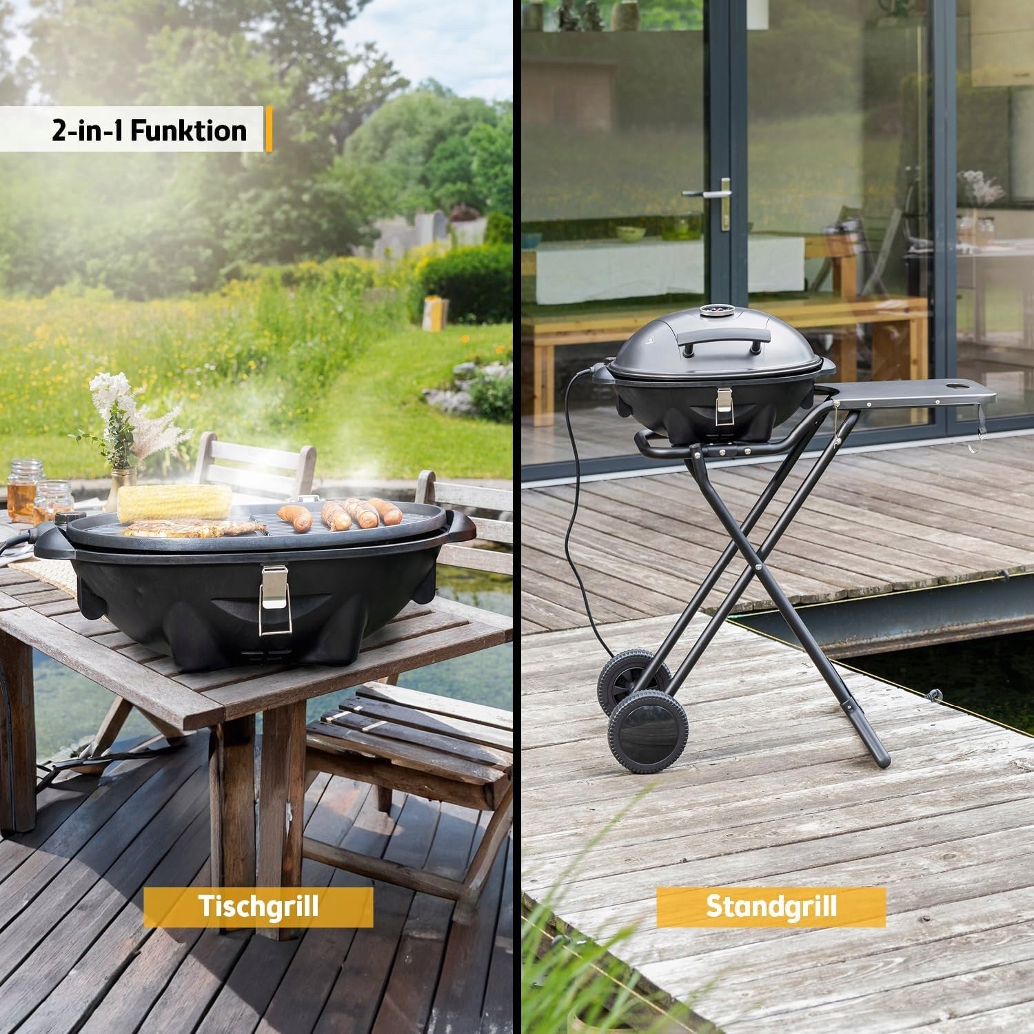 Electric Grill Standing First Austria 2400W Black Brand First Austria