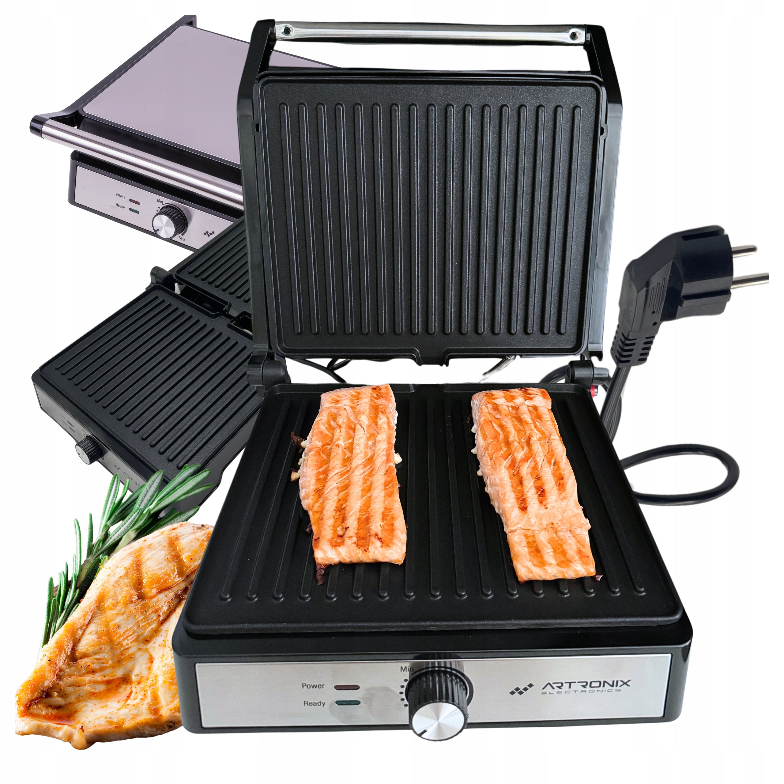 Electric Grill Toaster 2000W Panini Toaster Strong Folding LARGE XXL Power rating 2000 W