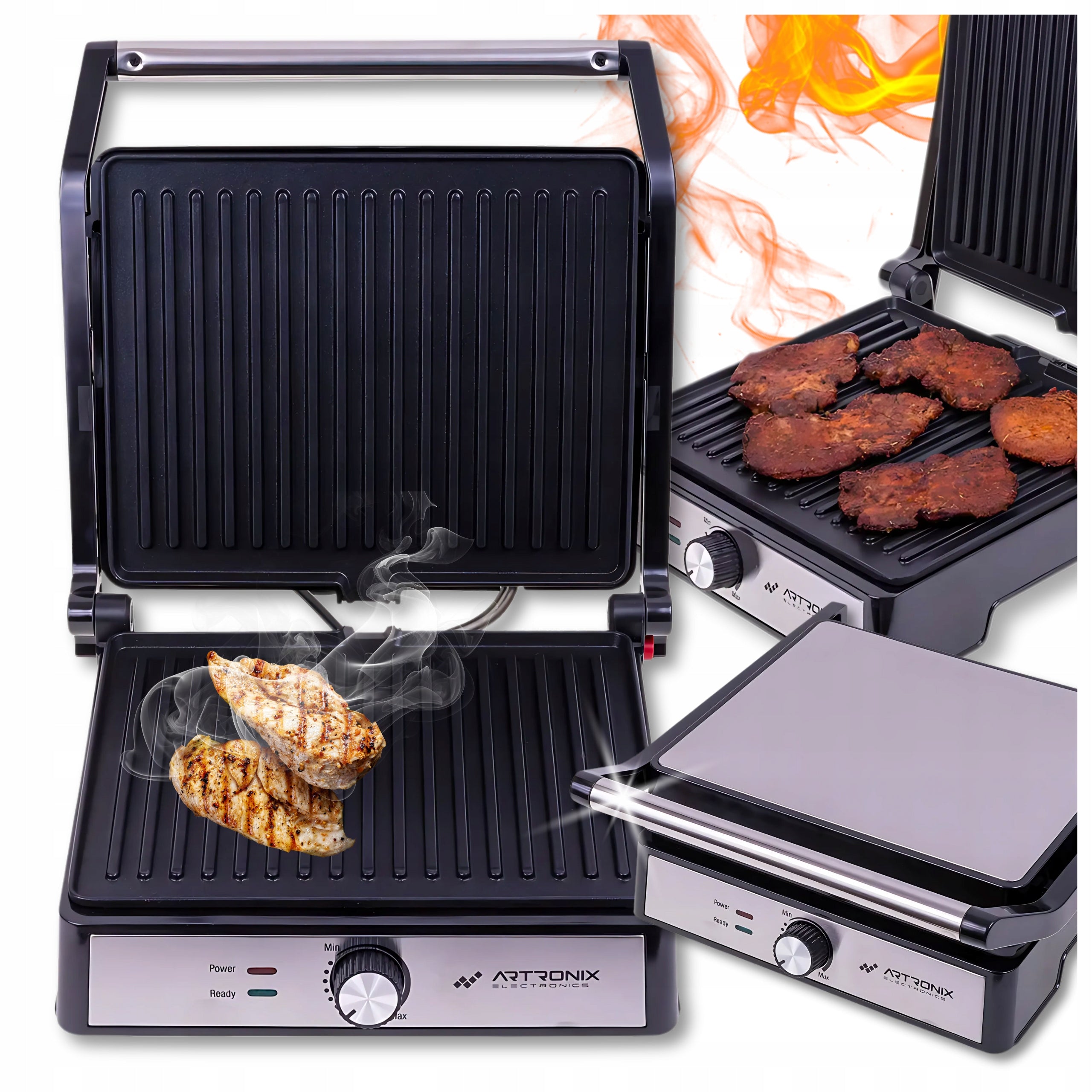 Electric Grill Toaster 2000W Panini Toaster Strong Folding LARGE XXL